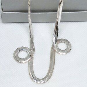 Italian Sterling Silver non-tangle diamond-cut dragon tail chain 20" 13.16 gr